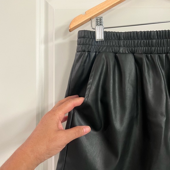 EUC Shinestar Vegan Leather Shorts - Picture 3 of 4